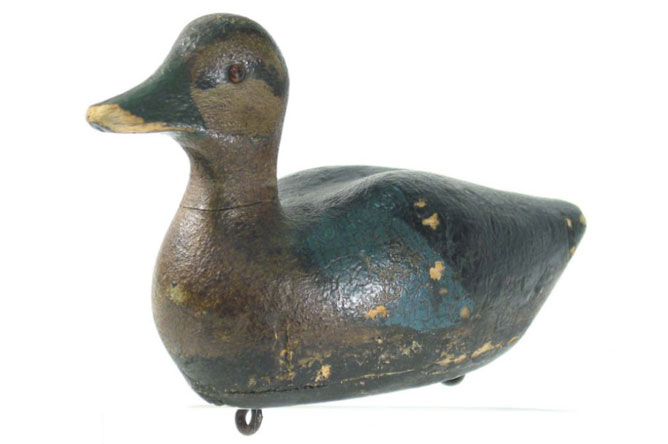  Wooden Blue-Winged Teal decoy with colors faded